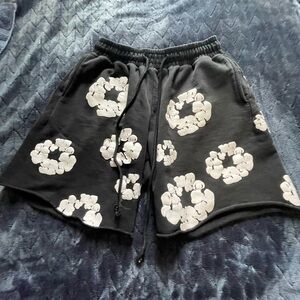 Black and White denim tear shorts XL in kids and M in adults